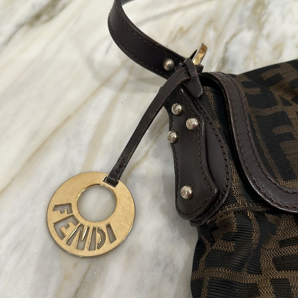 FENDI VINTAGE HANDBAG BROWN - Picture 2 of 6